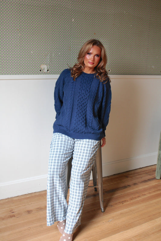 The Rory Cable Knit - Navy