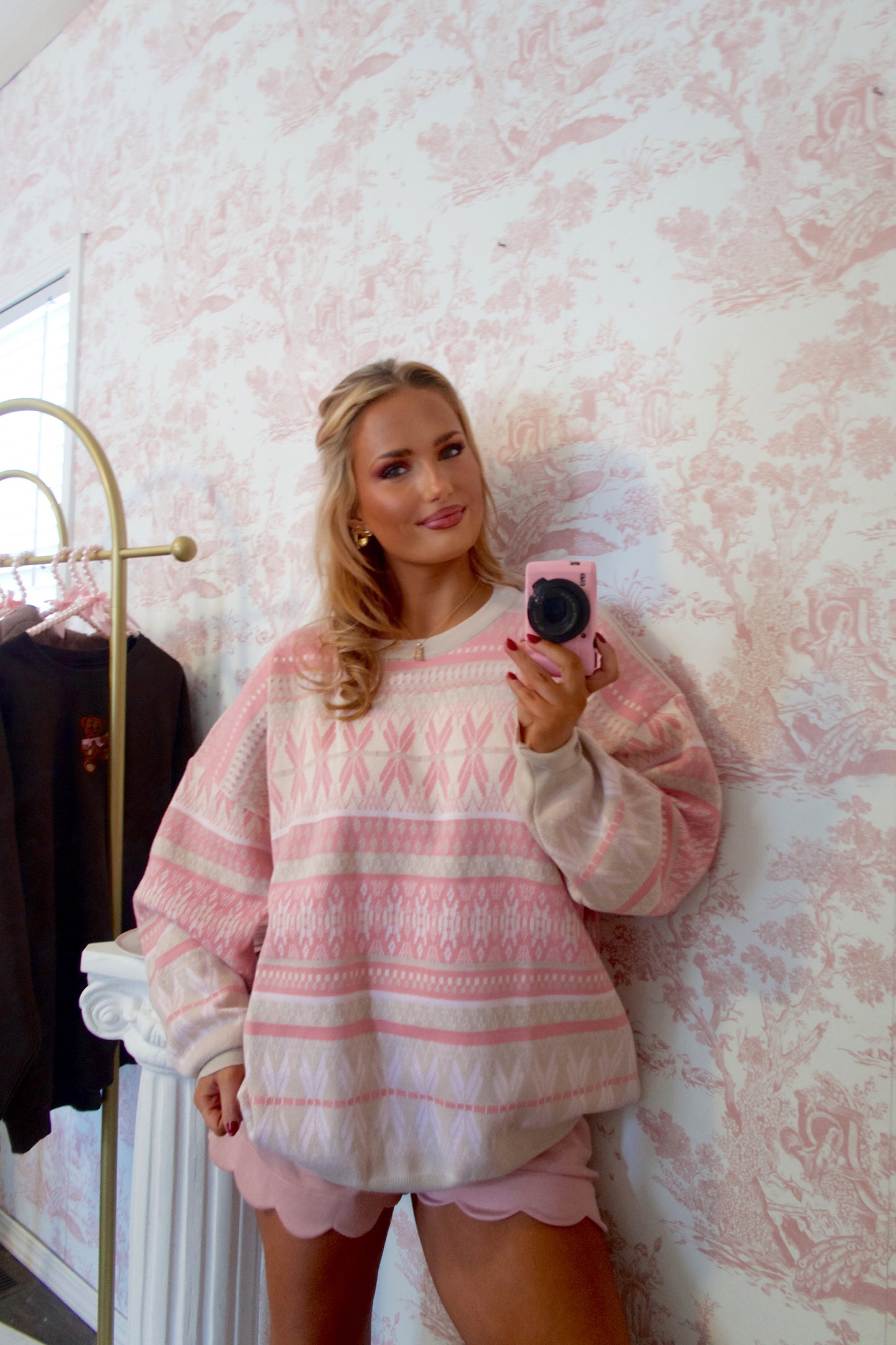 Aspen Ski Sweater - Pink