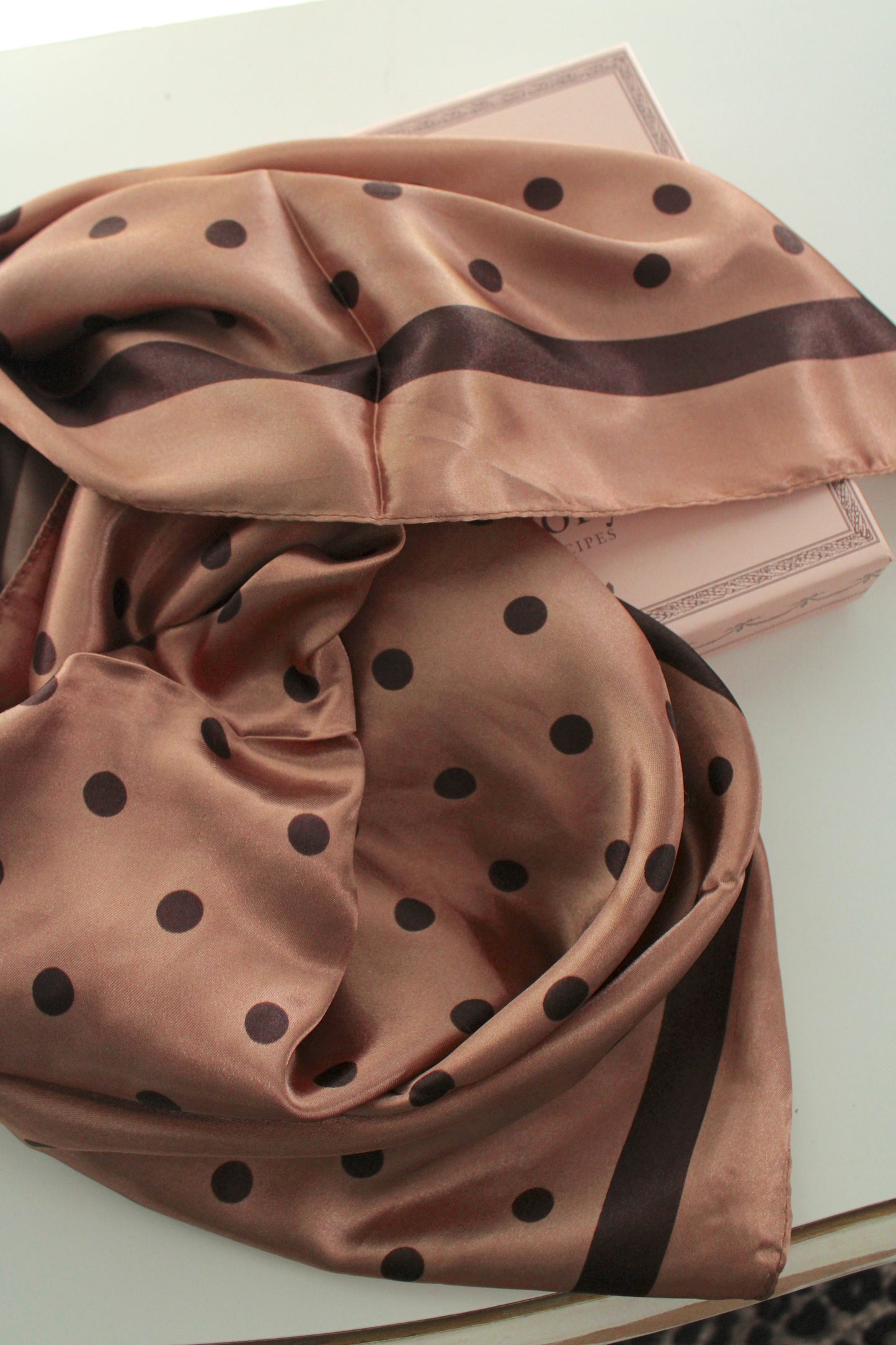 The Café de Flore Silk Scarf ☕ - Mocha RESTOCK