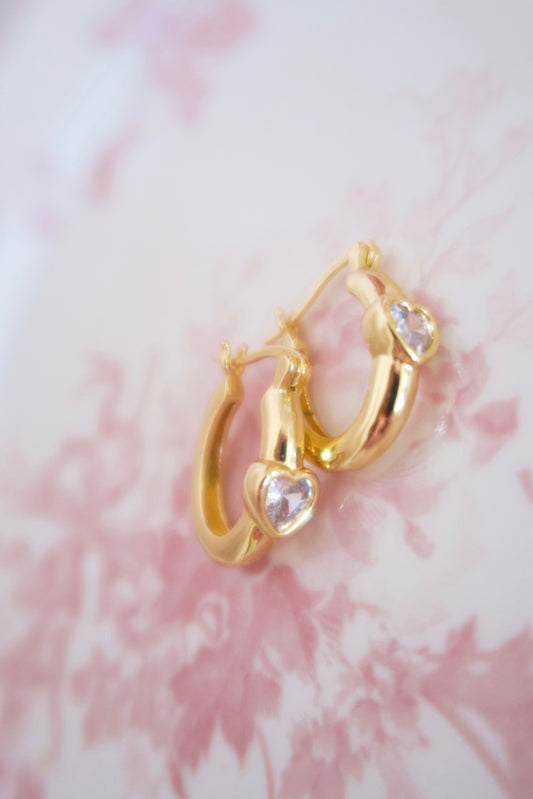 Love Struck 18k Gold Hoops