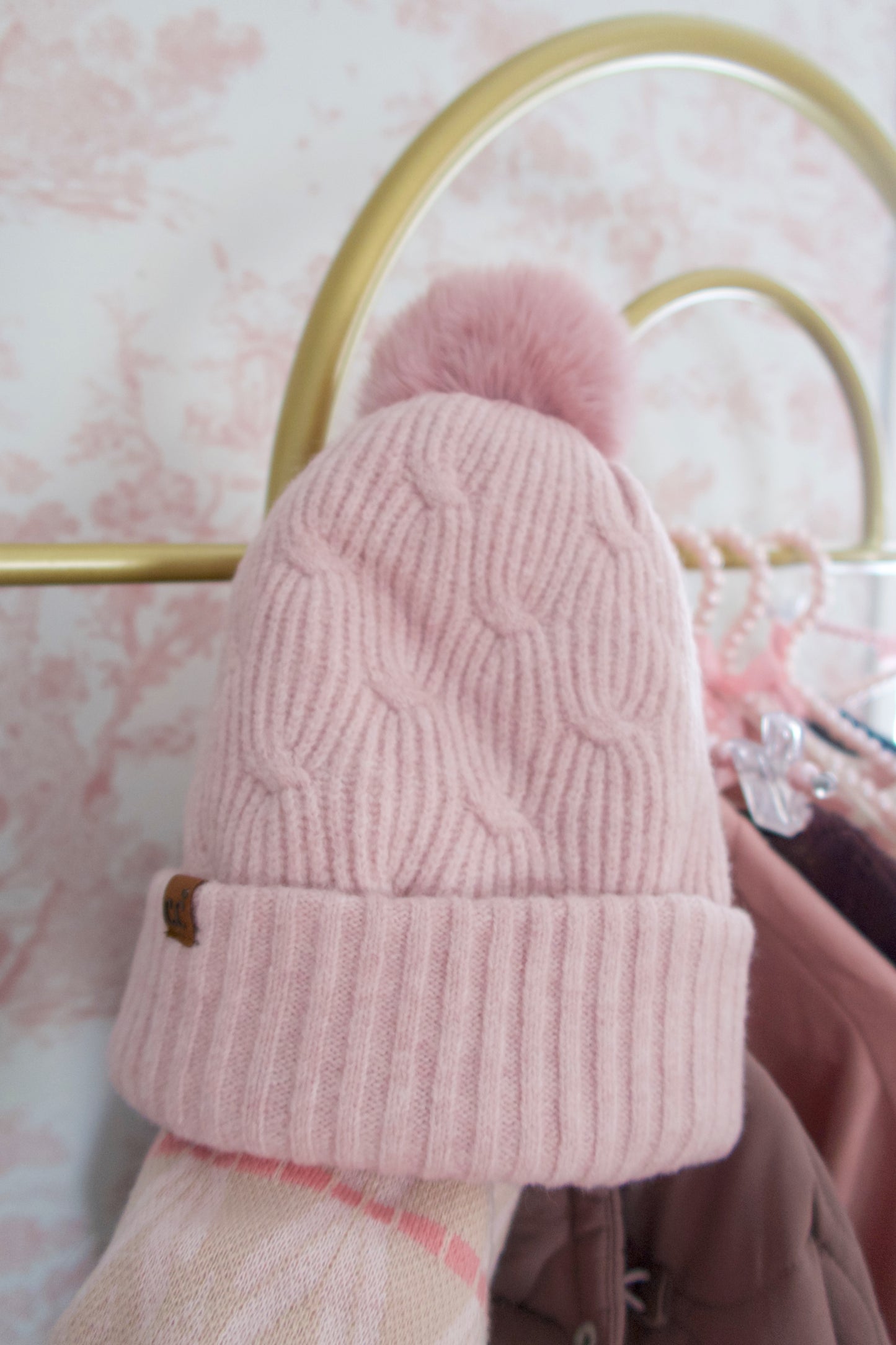 Blushing Snowfall Beanie