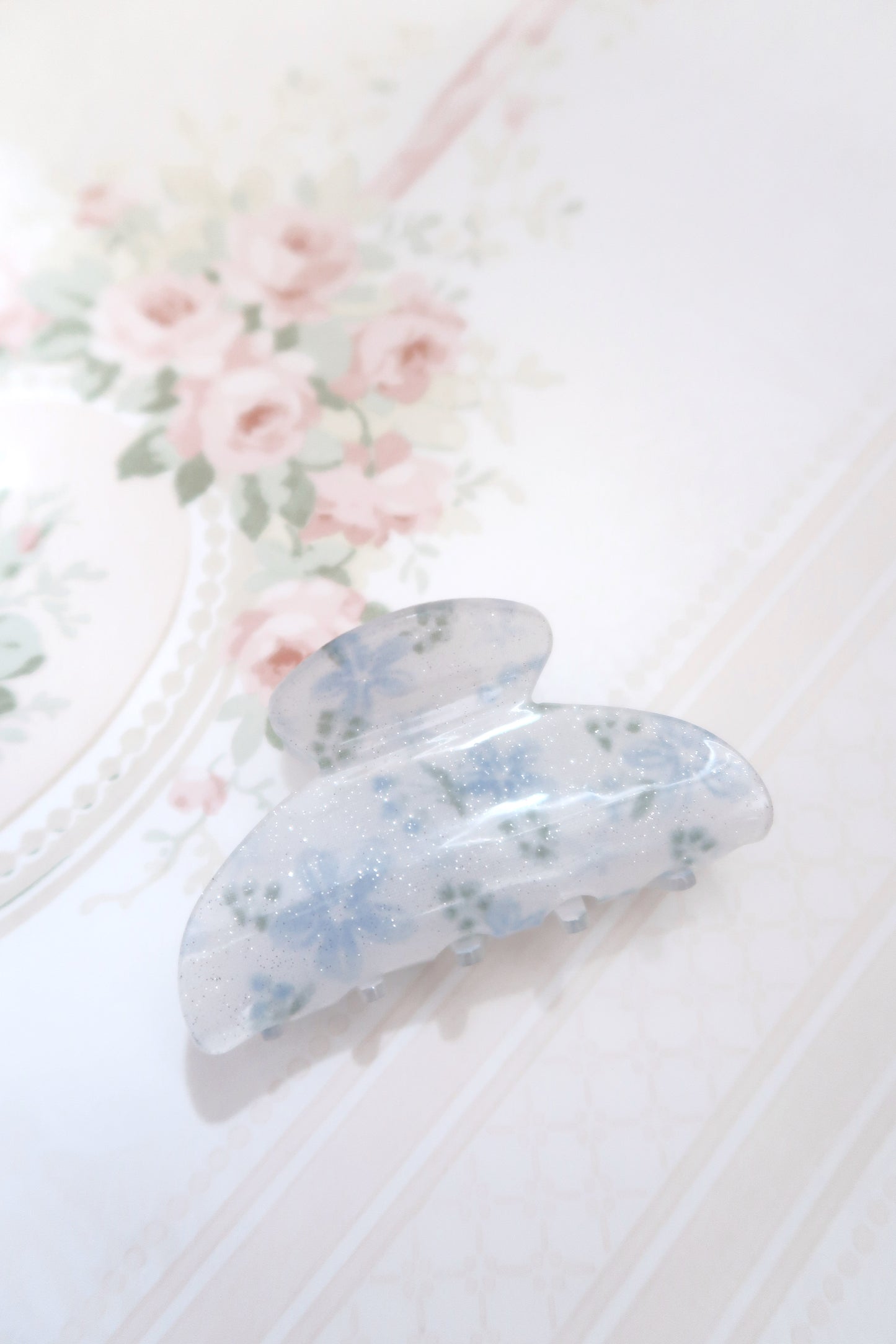 Aloha Shimmer Claw Clip - Ocean Blooms