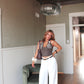 Ivory Allure Wide-Leg Jeans