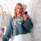 Take A Bow Sweater - Evergreen Elegance