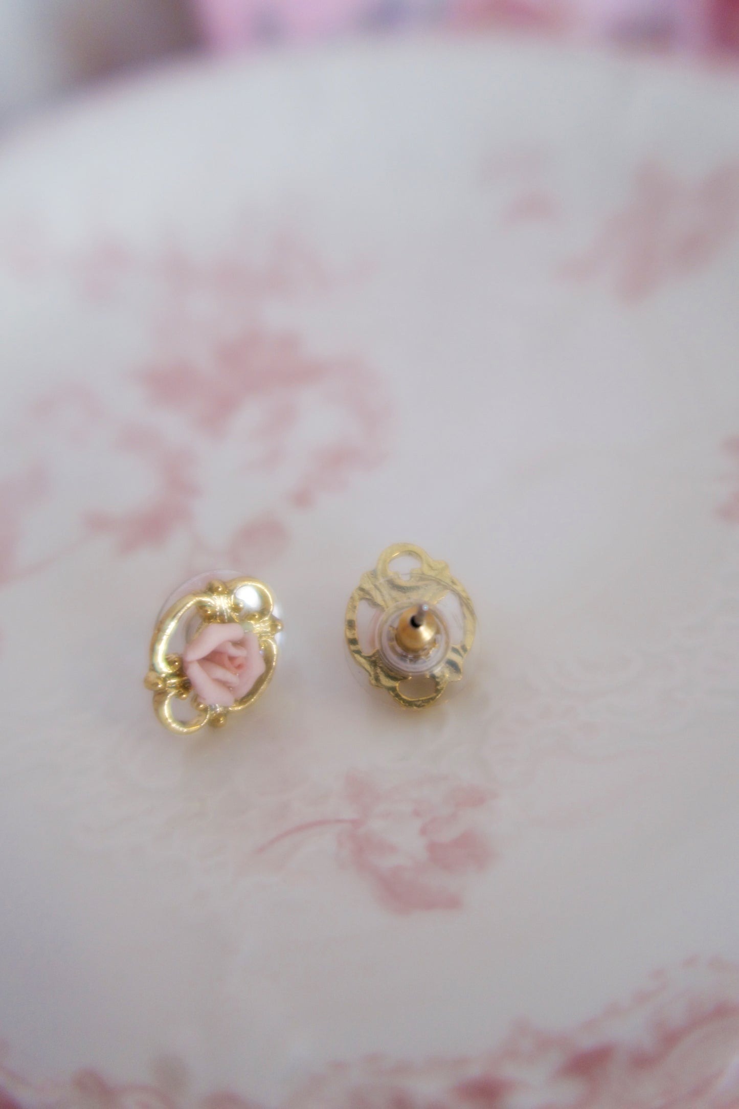 Primrose Porcelain Button Earrings