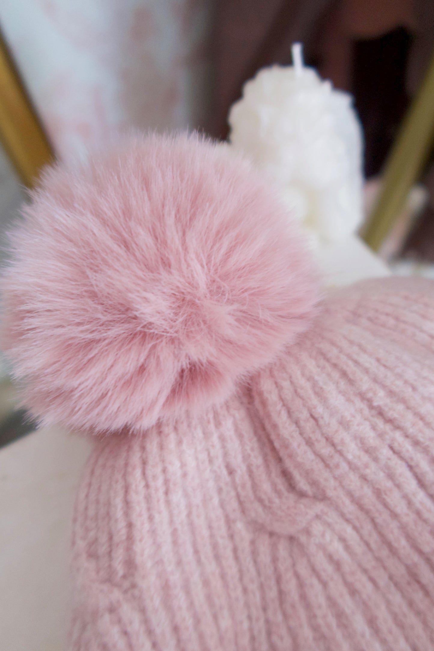 Blushing Snowfall Beanie