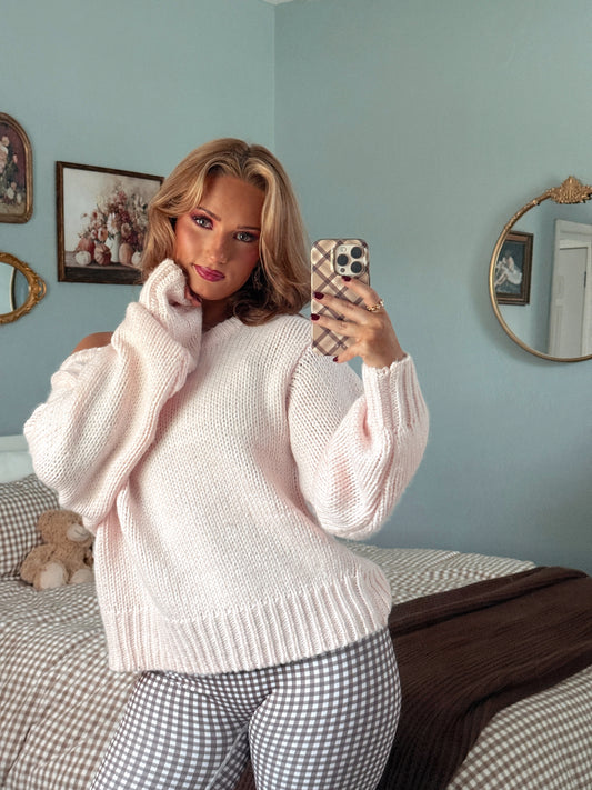 The Marlowe Sweater - Blush