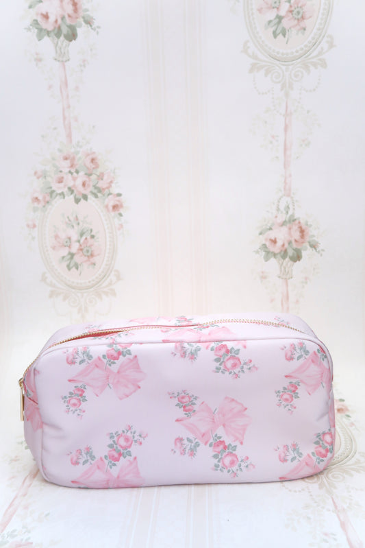 Baby Pink Coquette Makeup Bag