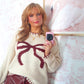 Darling Ribbon Sweater - Cherry Mocha