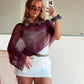 The Angel Veil Poncho - Bordeaux Whisper 9.12 PREORDER