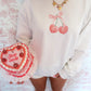 Cherry Bow Oversized Crew Neck