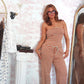 The Margaux Stripe Set - Camel