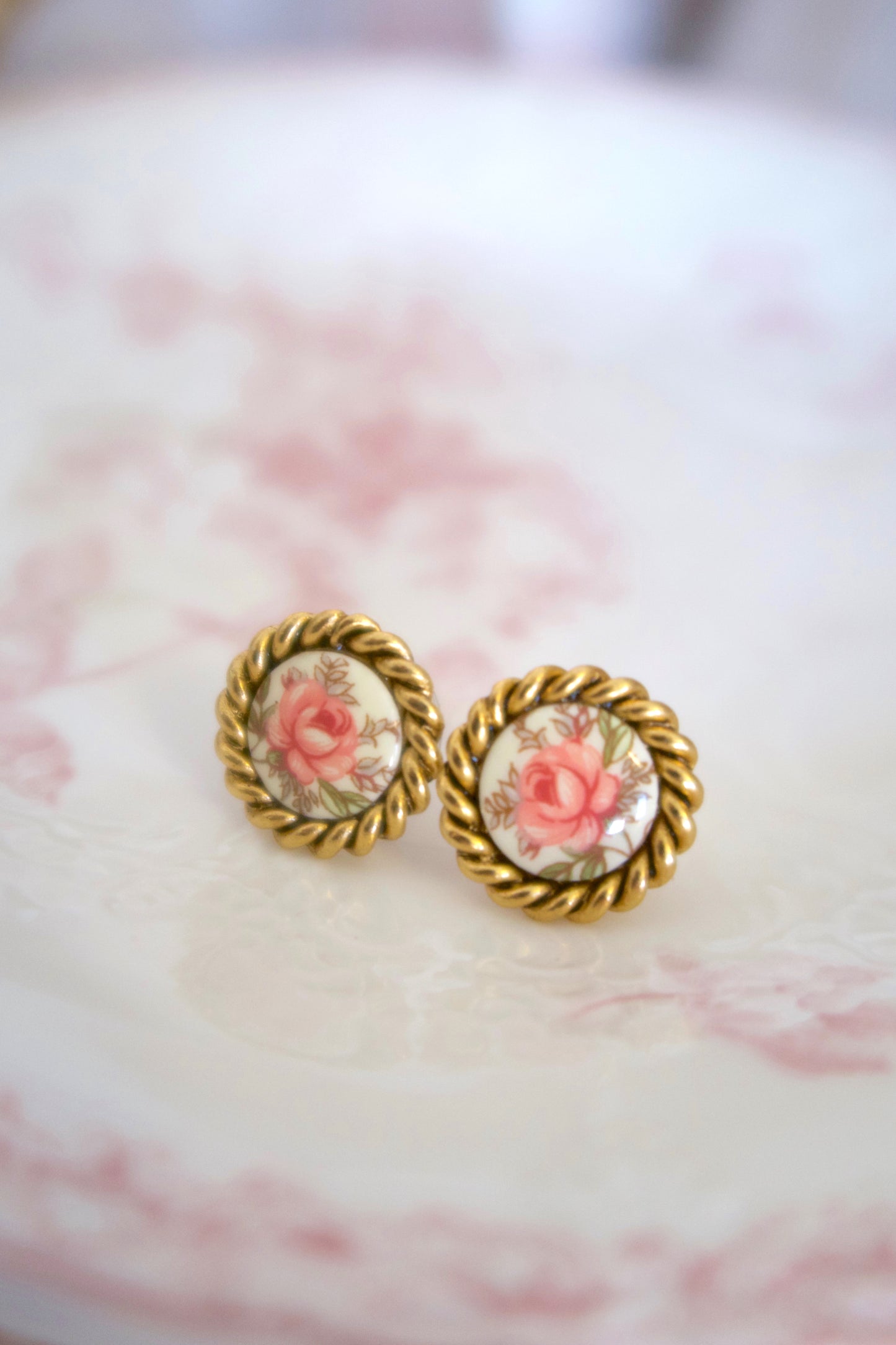 Lady Antoinette Button Earrings