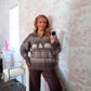 Brown Bear Jacquard Sweater