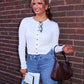 The Madeleine Cardigan - White