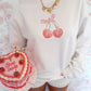 Cherry Bow Oversized Crew Neck