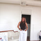 Ivory Allure Wide-Leg Jeans