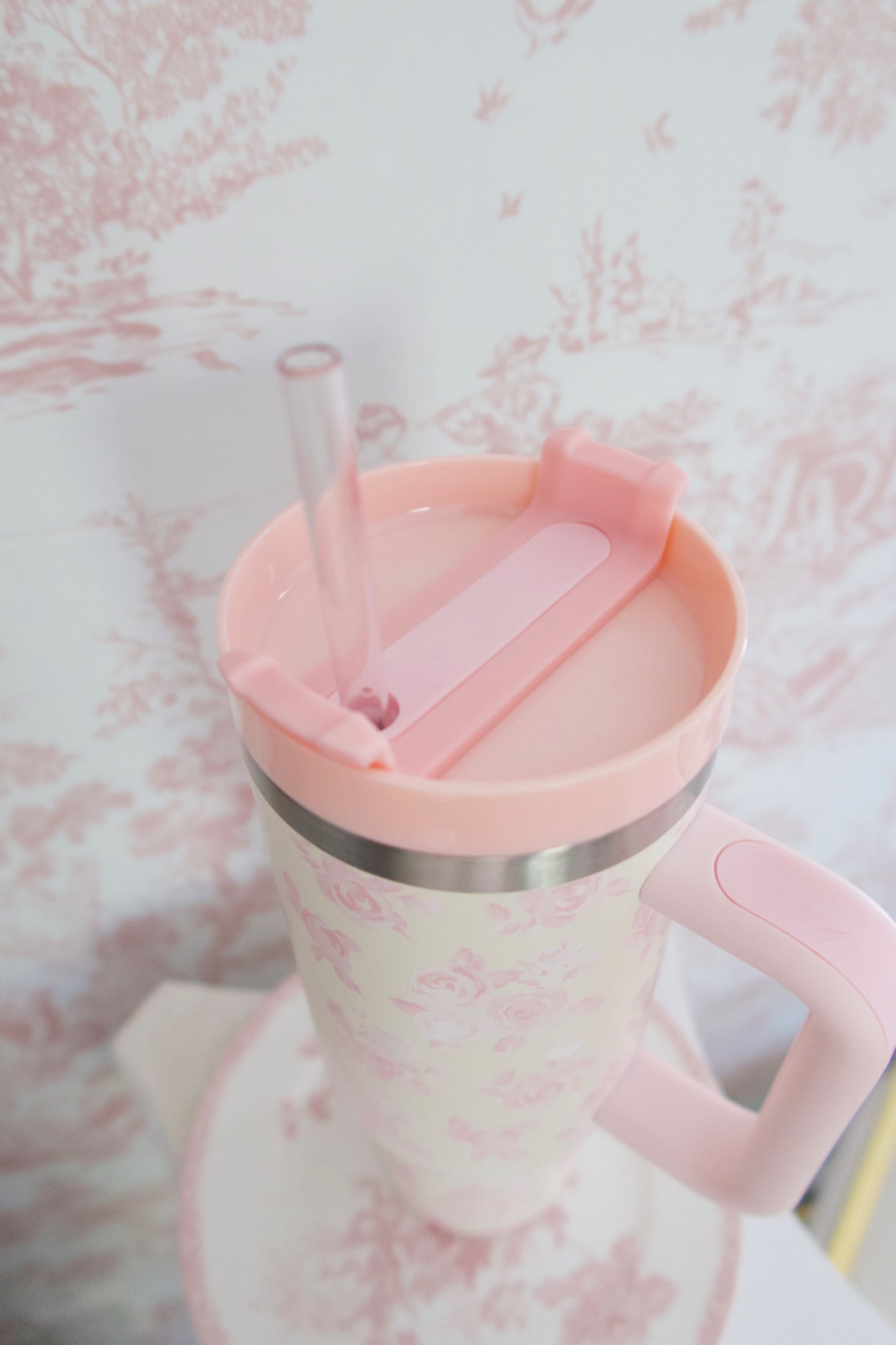 Whimsical Flower Tumbler - Blush