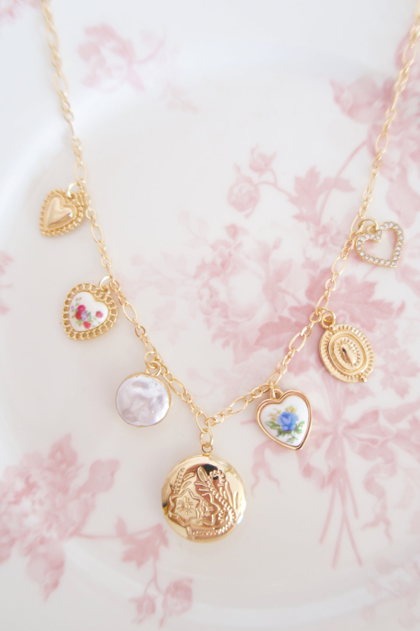 Cinderella’s Garden Locket Charm Necklace