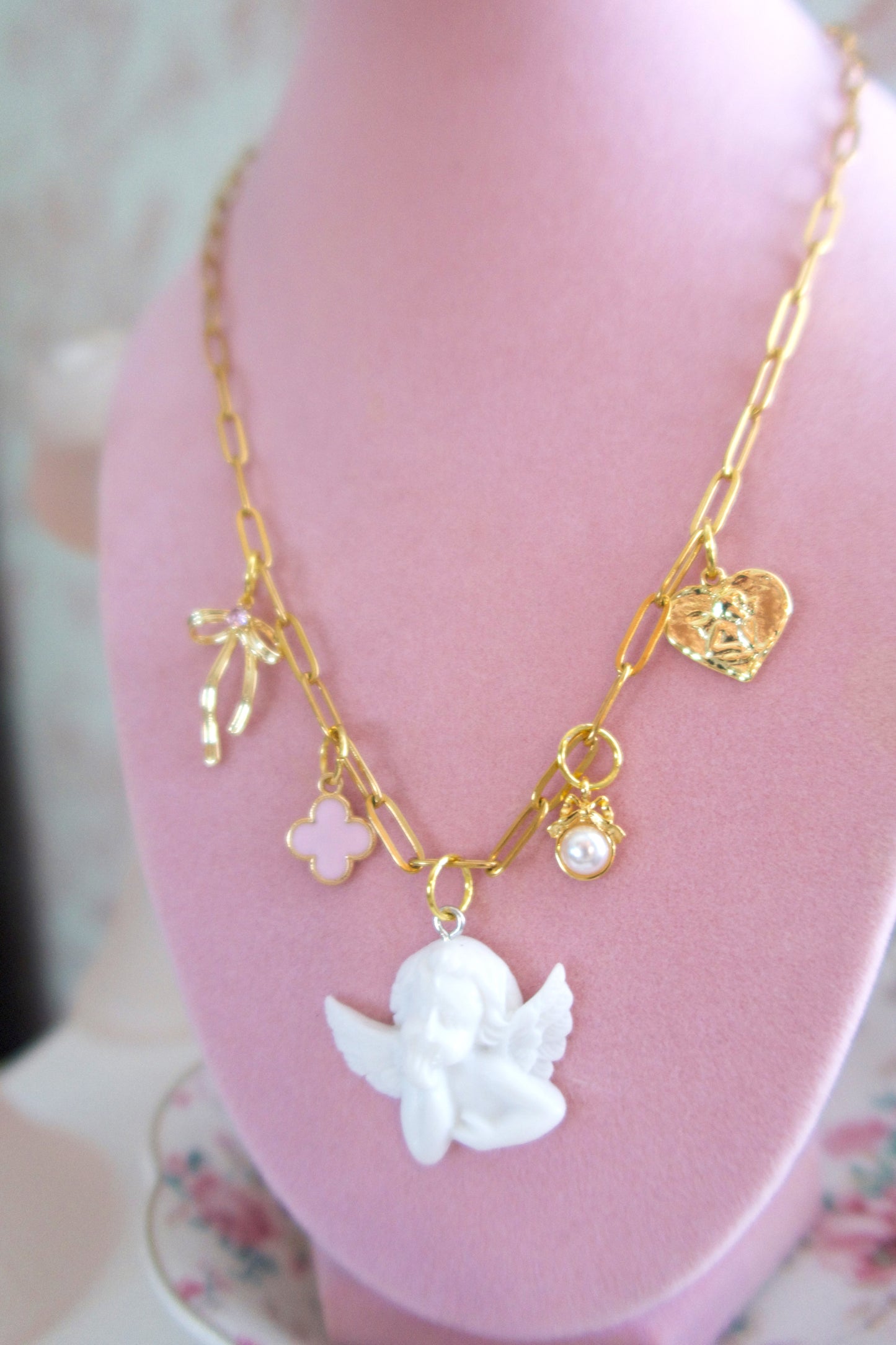 SJ Angel Charm Necklace
