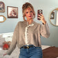 The Versailles Lace Cardigan - Light Mocha