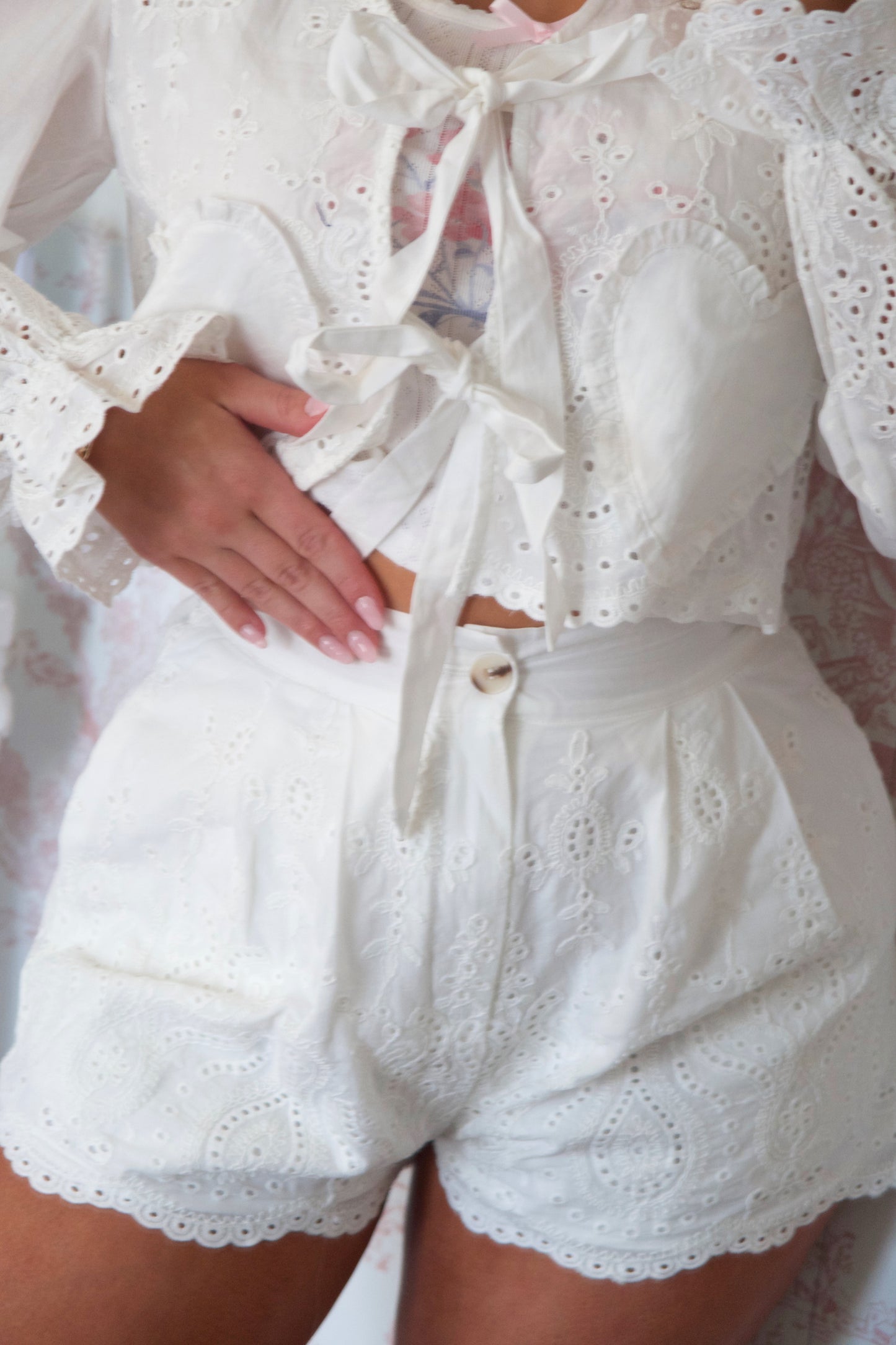 Whimsical White Eyelet Set