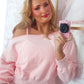 Flirty Off The Shoulder Pullover - Pink