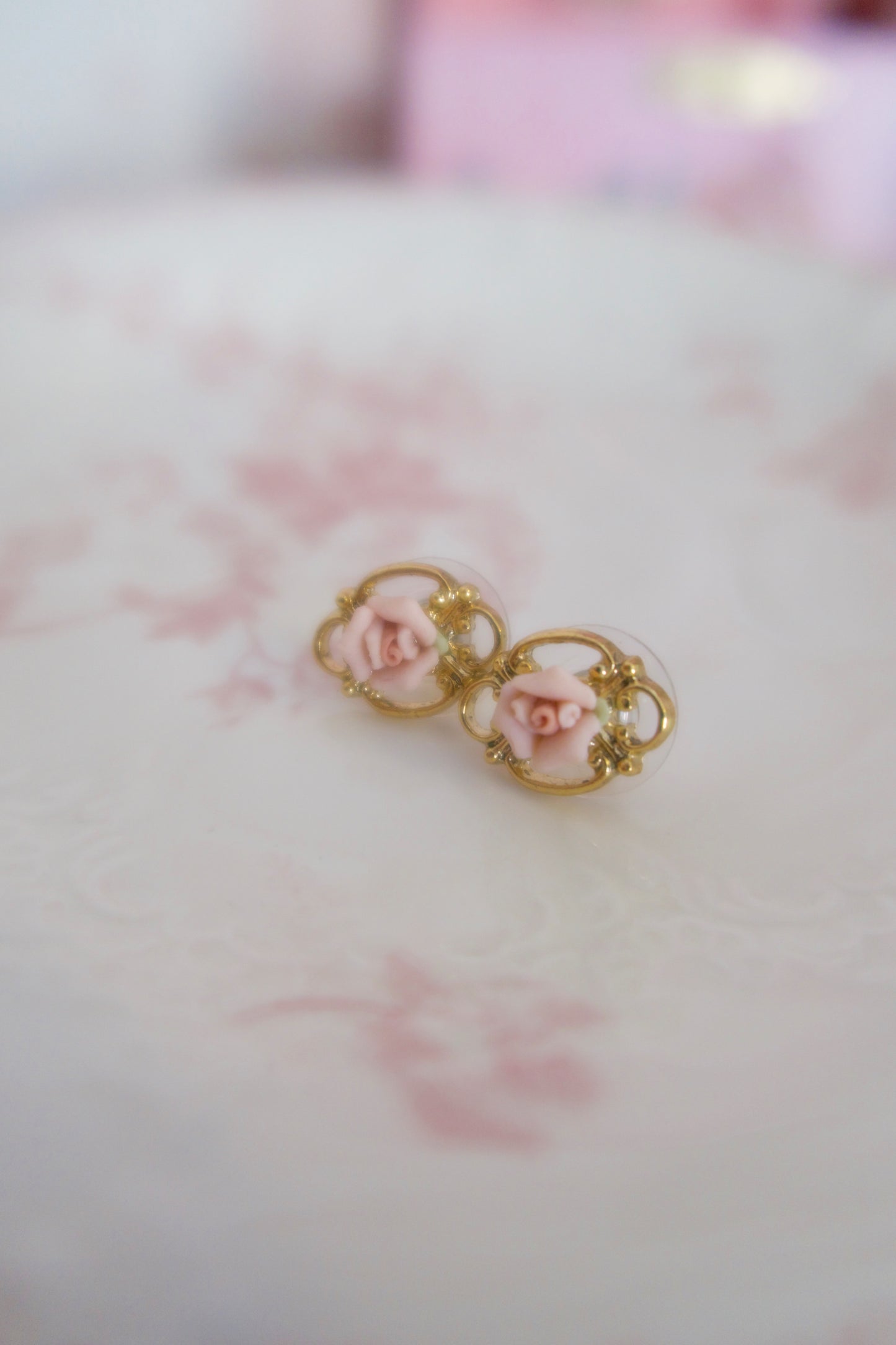 Primrose Porcelain Button Earrings