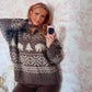 Brown Bear Jacquard Sweater