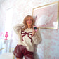 Darling Ribbon Sweater - Cherry Mocha