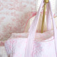 Toile En Rose Pink Quilted Weekender Bag