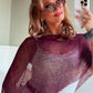 The Angel Veil Poncho - Bordeaux Whisper 9.12 PREORDER