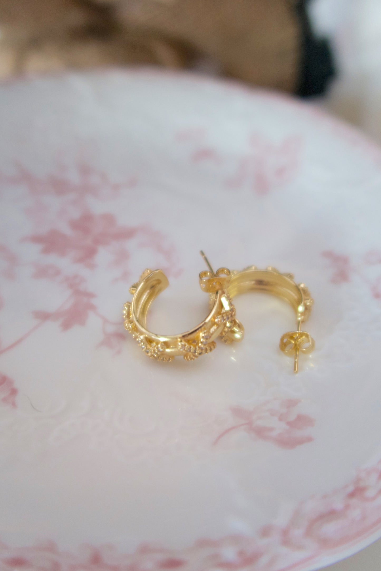 Gemma 24k Gold Hoops