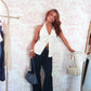 Oceanshell Eyelet Halter Top