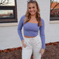 Made You Look Seamless Top - Periwinkle