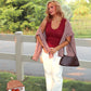 The Claret Ribbed Tank - Wine Stains