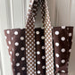Espresso Dot Vintage Tote Set