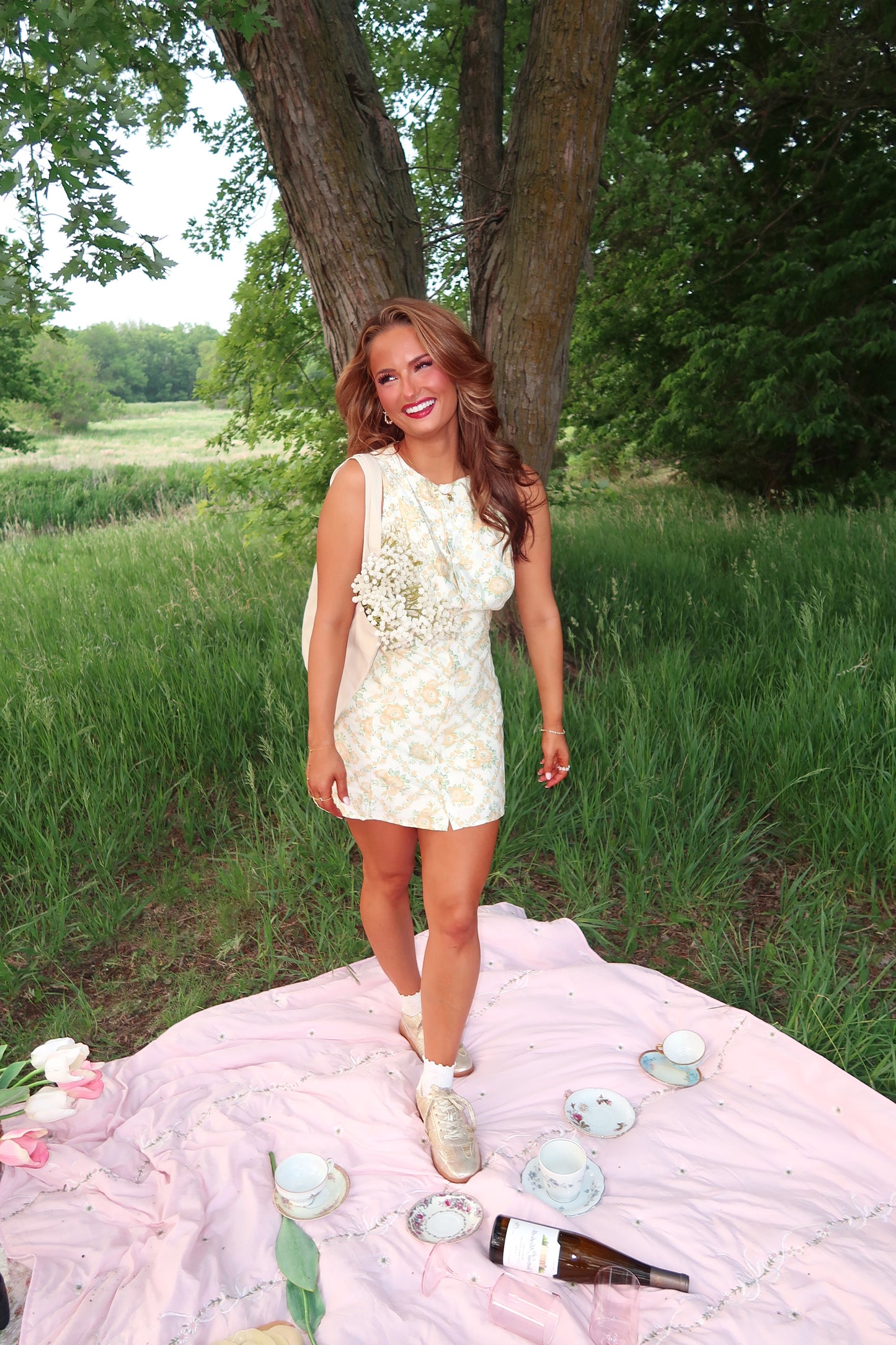 Sorrento Bloom Boat Neck Dress