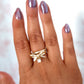 Ribboned Radiance 18k Gold Ring