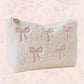 Blush Bows Teddy Pouch