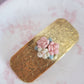 Pink Porcelain Flower Vintage Hair Barrette