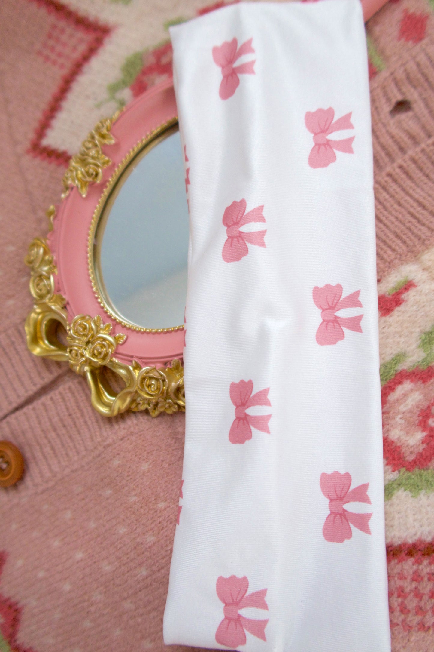 Pilates Girly Headband - Pink Sugar Bow