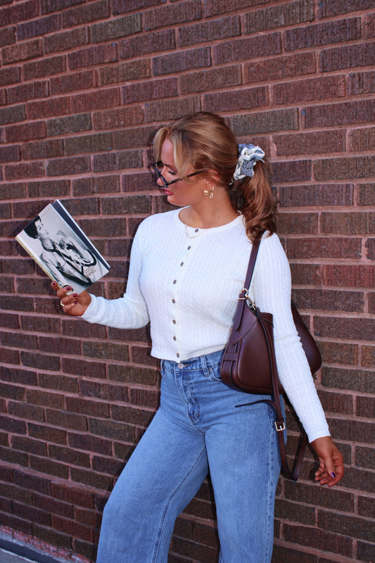 The Madeleine Cardigan - White