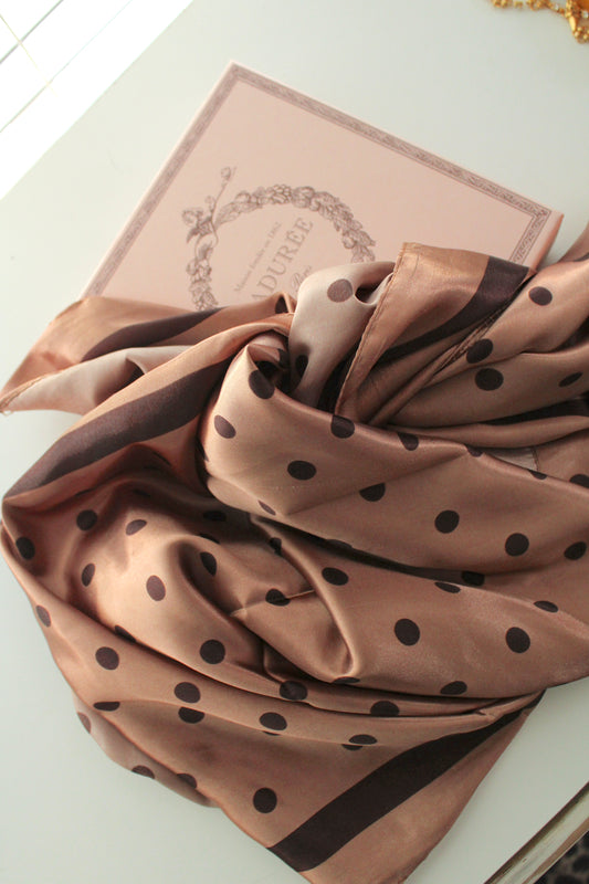The Café de Flore Silk Scarf ☕ - Mocha RESTOCK