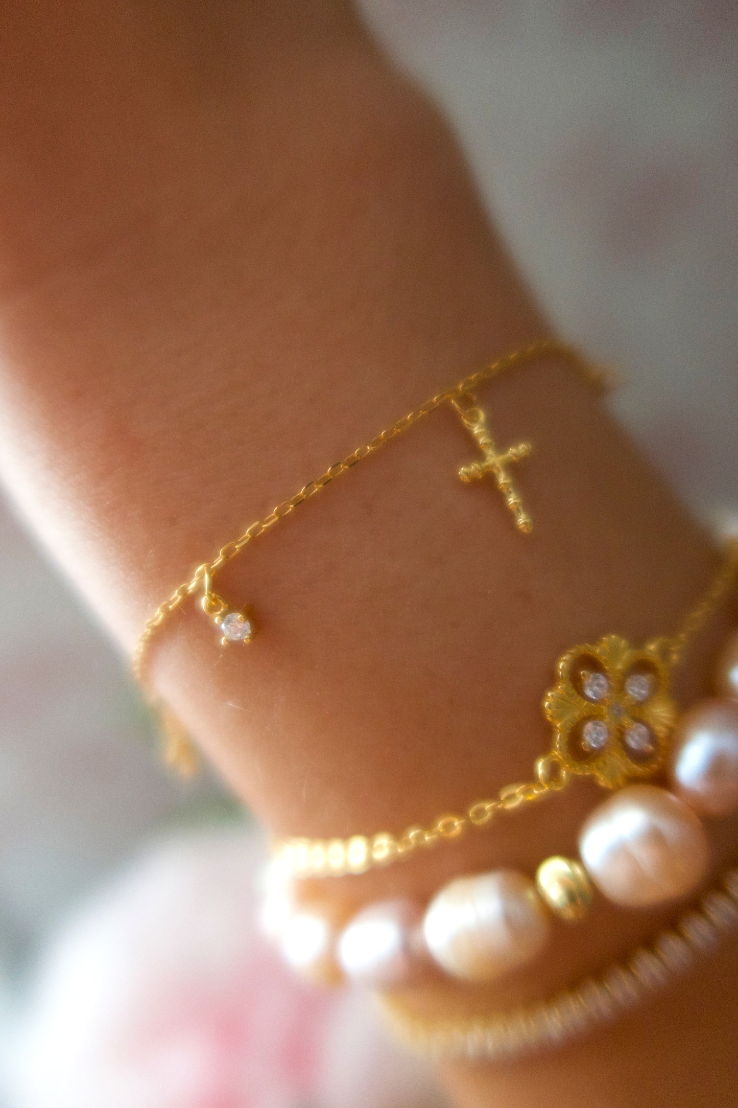 Duchess Diamond & Cross Bracelet