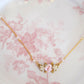 Gilded Garden Rose & Pearl Necklace