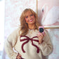 Darling Ribbon Sweater - Cherry Mocha