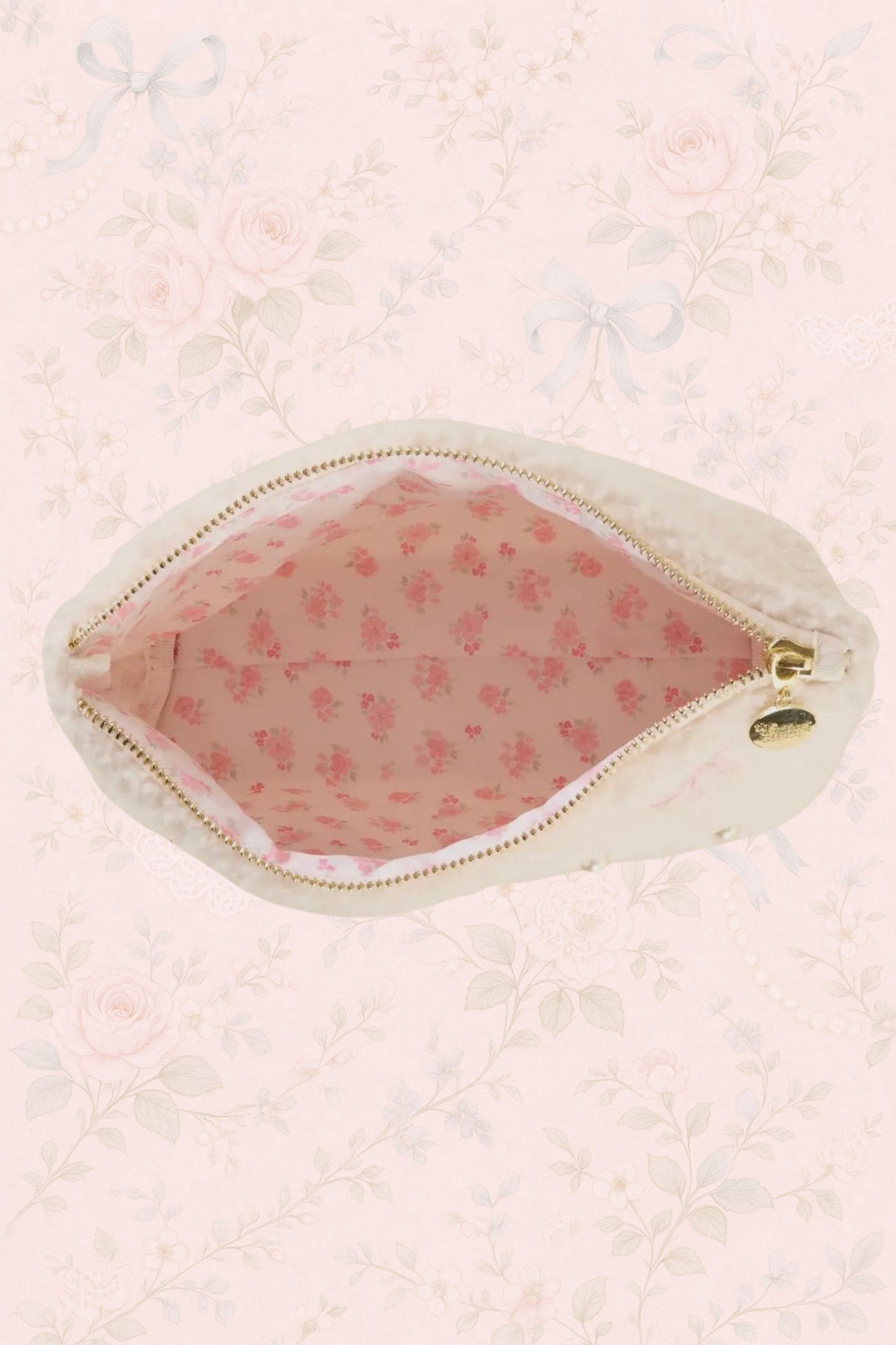 Blush Bows Teddy Pouch