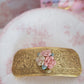 Pink Porcelain Flower Vintage Hair Barrette