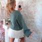 Take A Bow Sweater - Evergreen Elegance